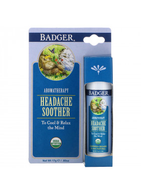 Badger Company, Aromatherapy, Headache Soother, Peppermint & Lavender, .60 oz (17 g)