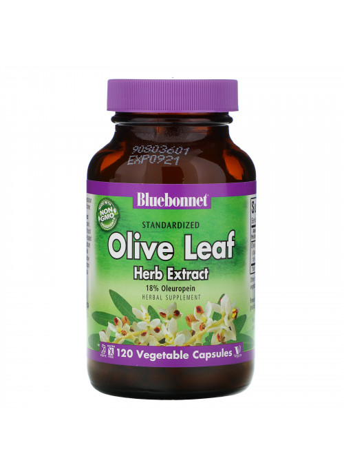 Bluebonnet Nutrition, Olive Leaf, Herb Extract, 120 Vegetable Capsules