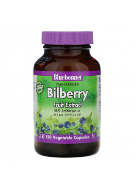 Bluebonnet Nutrition, Standardized Bilberry Fruit Extract, 120 Vegetable Capsules