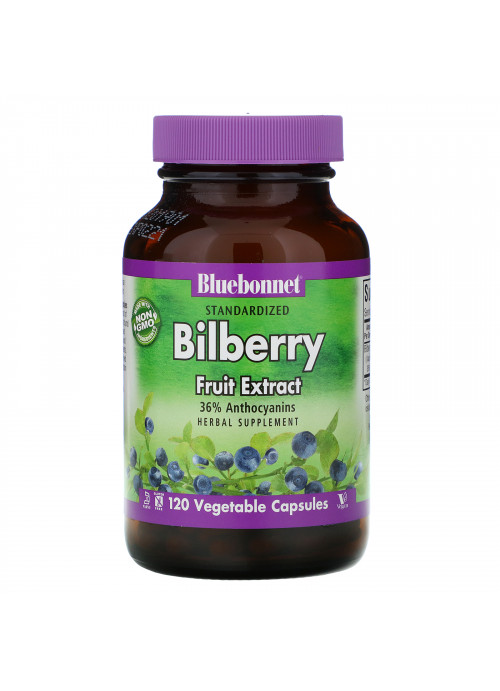 Bluebonnet Nutrition, Standardized Bilberry Fruit Extract, 120 Vegetable Capsules