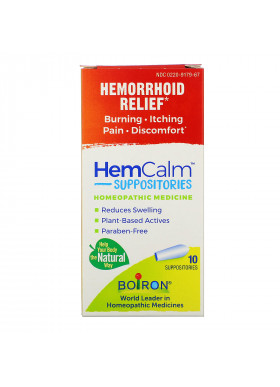 Boiron, HemCalm Suppositories, Hemorrhoid Relief, 10 Suppositories