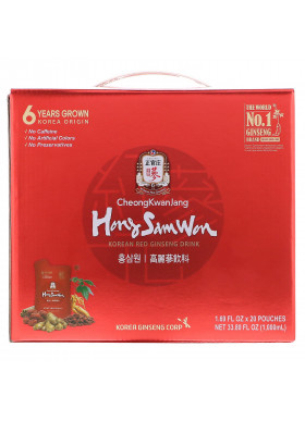 Cheong Kwan Jang, Hong Sam Won, Korean Red Ginseng Drink, 20 Pouches, 1.69 fl oz (50 ml) Each