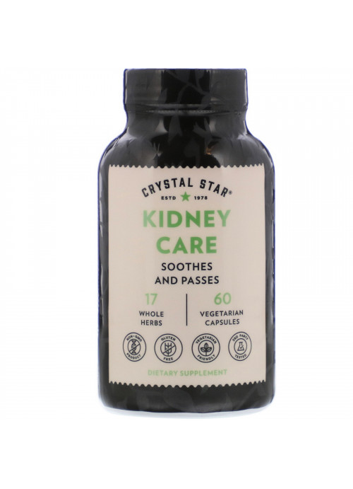 Crystal Star, Kidney Care, 60 Vegetarian Capsules