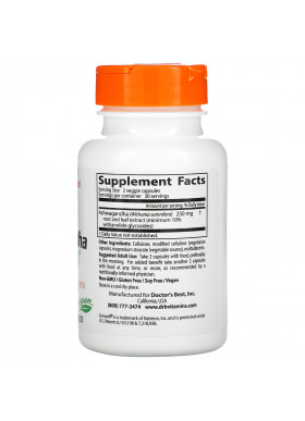 Doctor's Best, Ashwagandha with Sensoril, 125 mg, 60 Veggie Caps