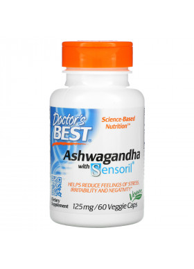 Doctor's Best, Ashwagandha with Sensoril, 125 mg, 60 Veggie Caps