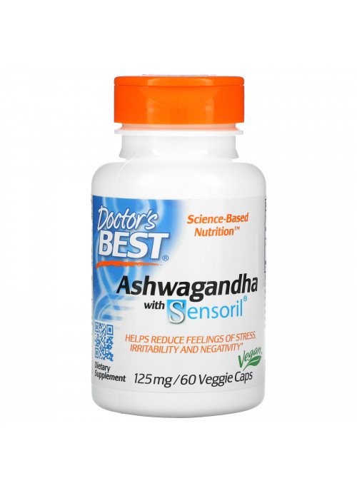 Doctor's Best, Ashwagandha with Sensoril, 125 mg, 60 Veggie Caps
