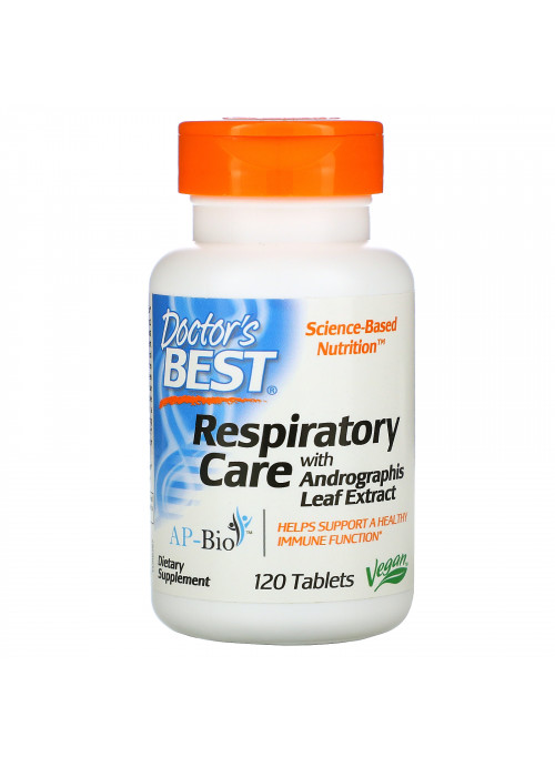 Doctor's Best, Respiratory Care with Andrographis Leaf Extract, 120 Tablets