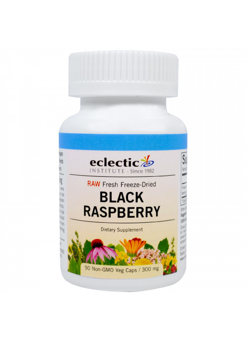 Eclectic Institute, Raw Fresh Freeze-Dried, Black Raspberry, 300 mg, 90 Non-GMO Veg Caps