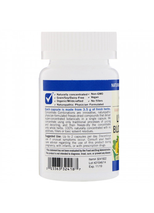Eclectic Institute, Raw Fresh Freeze-Dried Concentrate, Lymphatic & Blood Cleanse, 285 mg, 45 Caps