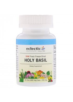 Eclectic Institute, Raw Fresh Freeze-Dried, Holy Basil, 200 mg, 90 Non-GMO Veg Caps