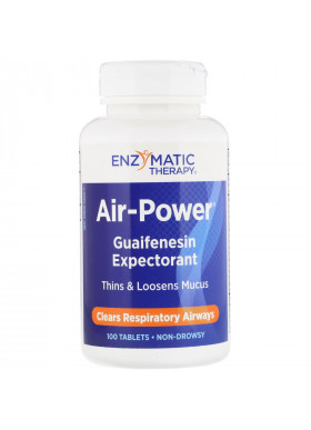 Enzymatic Therapy, Air-Power, Guaifenesin Expectorant, 100 Tablets