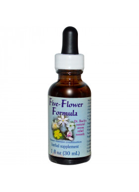 Flower Essence Services, Five-Flower Formula, Flower Essence Combination, 1 fl oz (30 ml)