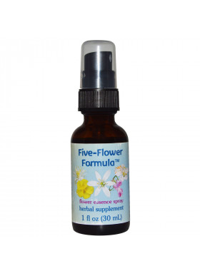 Flower Essence Services, Five-Flower Formula, Flower Essence Spray, 1 fl oz (30 ml)