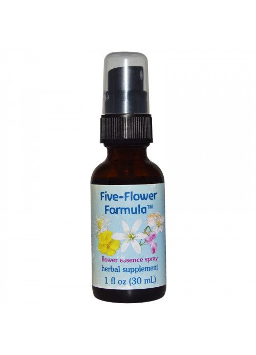 Flower Essence Services, Five-Flower Formula, Flower Essence Spray, 1 fl oz (30 ml)