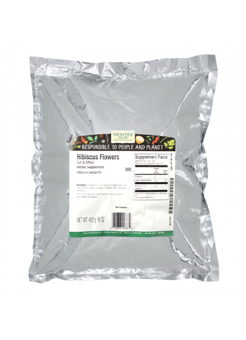 Frontier Natural Products, Cut & Sifted Hibiscus Flowers, 16 oz (453 g)