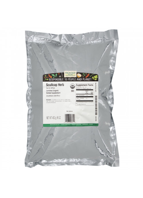 Frontier Natural Products,  Organic Cut & Sifted Scullcap Herb, 16 oz (453 g)