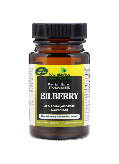 FutureBiotics, Bilberry, 60 Vegetarian Capsules