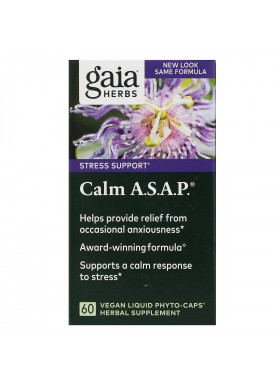 Gaia Herbs, Calm A.S.A.P., 60 Vegan Liquid Phyto-Caps