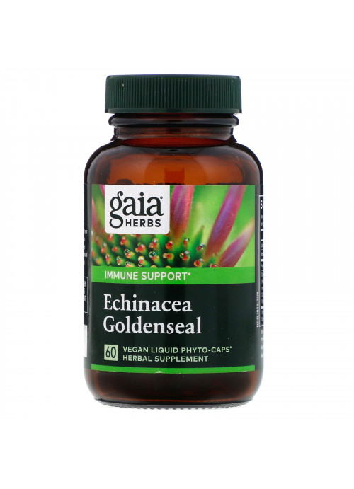 Gaia Herbs, Echinacea Goldenseal, 60 Vegan Liquid Phyto-Caps