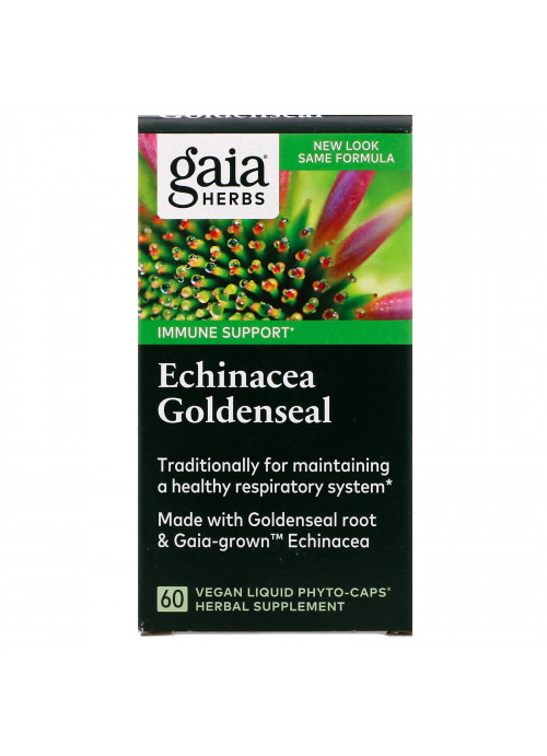 Gaia Herbs, Echinacea Goldenseal, 60 Vegan Liquid Phyto-Caps