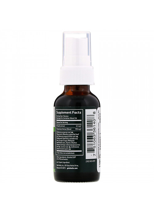 Gaia Herbs, Echinacea Goldenseal Propolis, Throat Spray, 1 fl oz (30 ml)