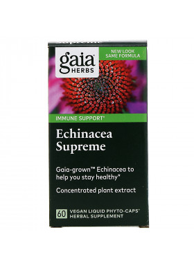 Gaia Herbs, Echinacea Supreme, 60 Vegan Liquid Phyto-Caps