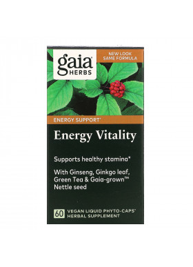 Gaia Herbs, Energy Vitality, 60 Vegan Liquid Phyto-Caps