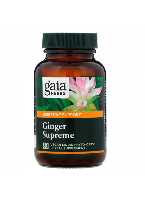 Gaia Herbs, Ginger Supreme, 60 Vegan Liquid Phyto-Caps