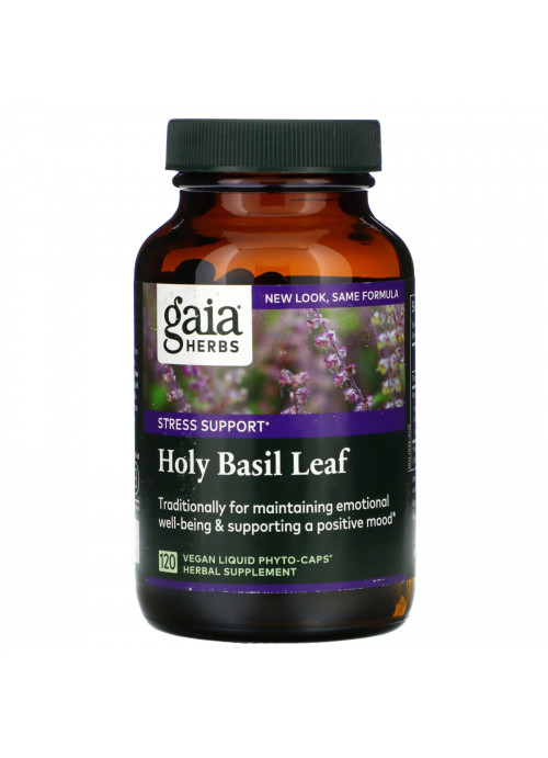 Gaia Herbs, Holy Basil Leaf, 120 Vegan Liquid Phyto-Caps