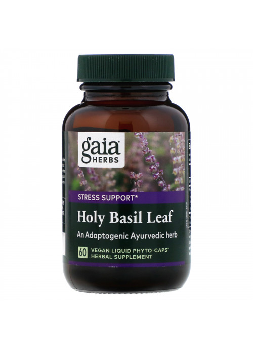 Gaia Herbs, Holy Basil Leaf, 60 Vegan Liquid Phyto-Caps