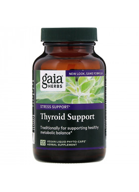 Gaia Herbs, Thyroid Support, 120 Vegan Liquid Phyto-Caps