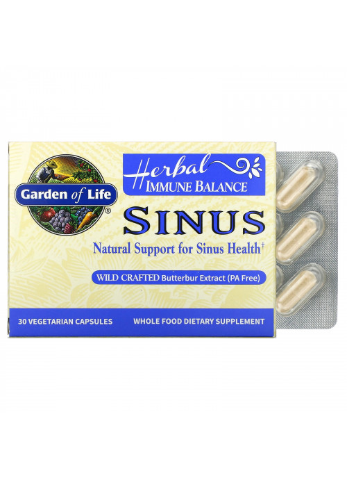 Garden of Life, Herbal Immune Balance, Sinus, 30 Vegetarian Capsules