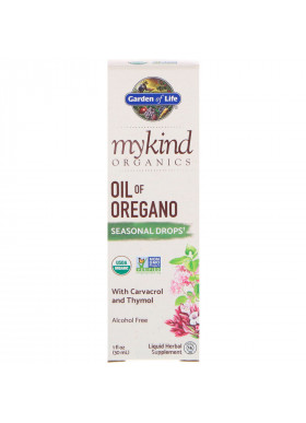 Garden of Life, MyKind Organics, Oil of Oregano, Seasonal Drops, 1 fl oz (30 mL)