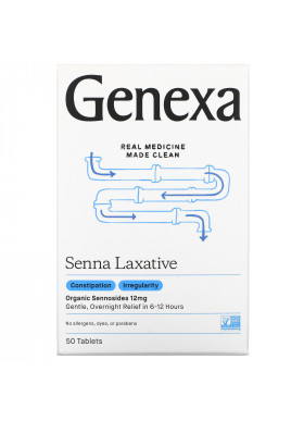 Genexa, Senna Laxative, 12 mg, 50 Tablets