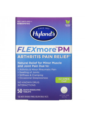 Hyland's, FLEXmore PM Arthritis Pain Relief, 50 Quick-Dissolving Tablets