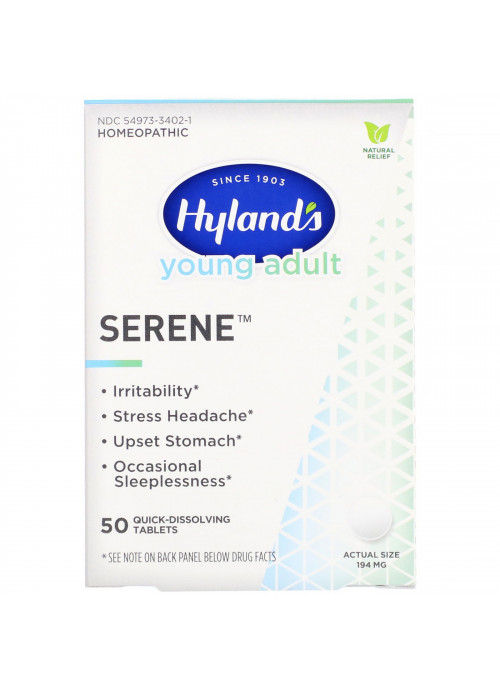 Hyland's, Young Adult, Serene, 194 mg, 50 Quick-Dissolving Tablets