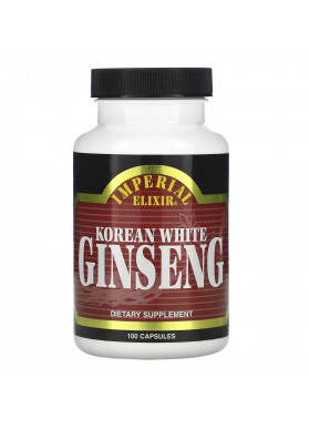 Imperial Elixir, Korean White Ginseng, 100 Capsules