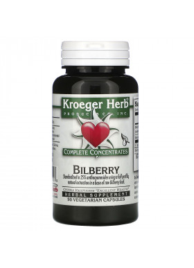 Kroeger Herb Co, Bilberry, 90 Vegetarian Capsules