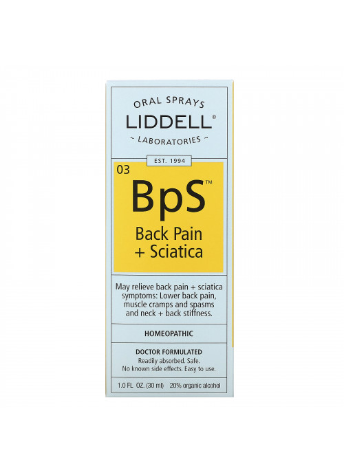 Liddell, 03 BpS, Back Pain + Sciatica Oral Spray, 1.0 fl oz (30 ml)