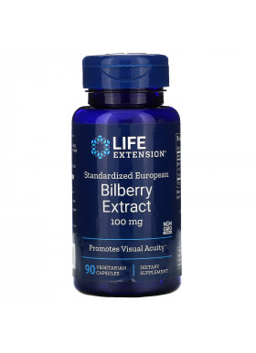 Life Extension, Standardized European Bilberry Extract, 100 mg, 90 Vegetarian Capsules