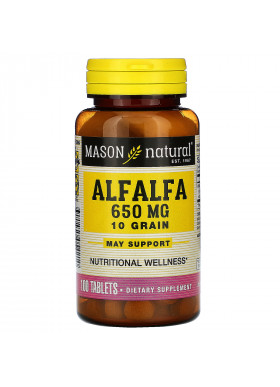 Mason Natural, Alfalfa, 10 Grain, 650 mg, 100 Tablets