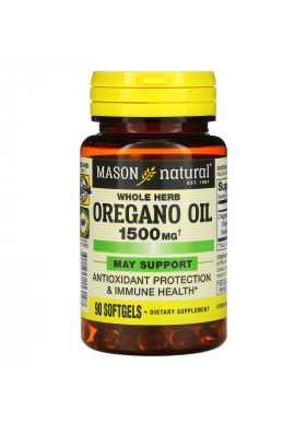 Mason Natural, Whole Herb Oregano Oil, 1,500 mg, 90 Softgels