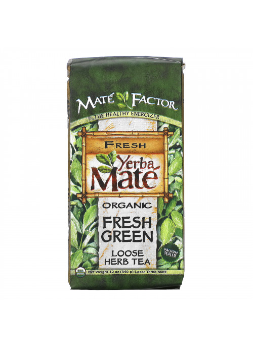 Mate Factor, Organic Yerba Mate, Fresh Green, Loose Herb Tea, 12 oz (340 g)