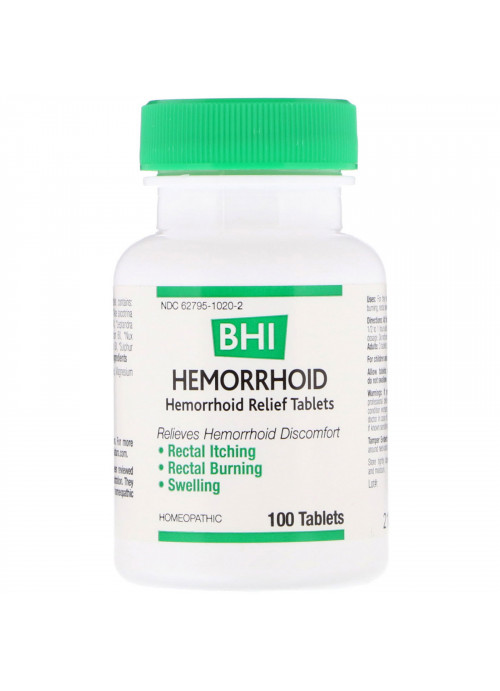 MediNatura, BHI, Hemorrhoid, 100 Tablets