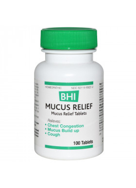 MediNatura, BHI, Mucus Relief, 100 Tablets