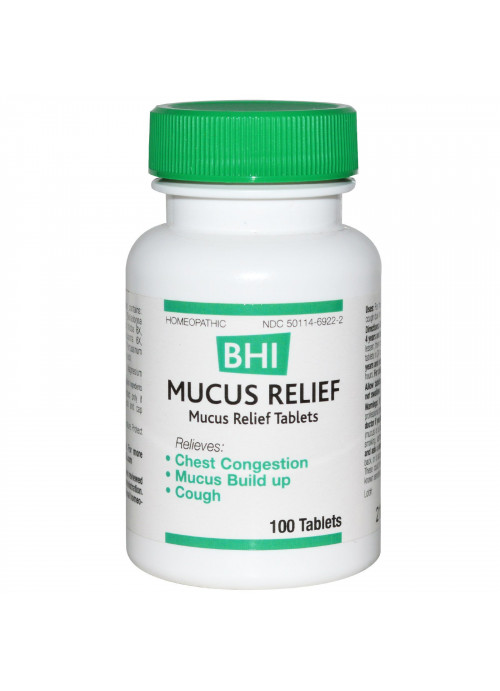 MediNatura, BHI, Mucus Relief, 100 Tablets