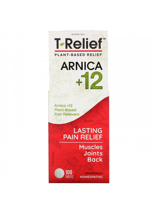 MediNatura, T-Relief, Arnica +12, 100 Tablets