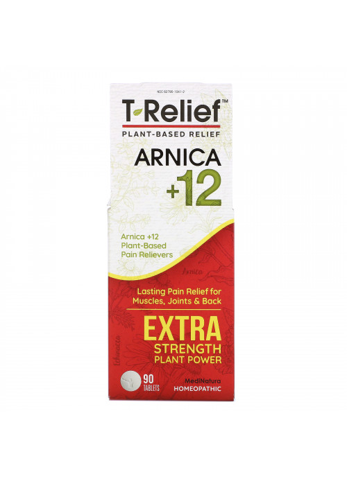 MediNatura, T-Relief, Arnica + 12, Extra Strength, 90 Tablets