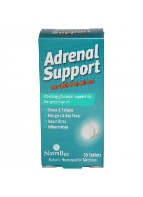 NatraBio, Adrenal Support, 60 Tablets