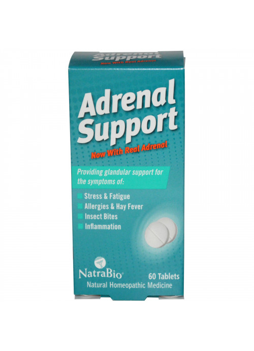 NatraBio, Adrenal Support, 60 Tablets